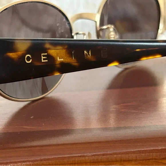 Celine sunglasses. EUC. EUC Vintage Celine Sunglasses - Brushed Gold & Tortoiseshell  main image 2